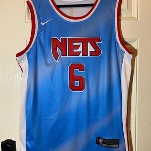 Dr J Nets Blue Basketball Jersey